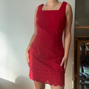 Vintage City Triangles red mini dress